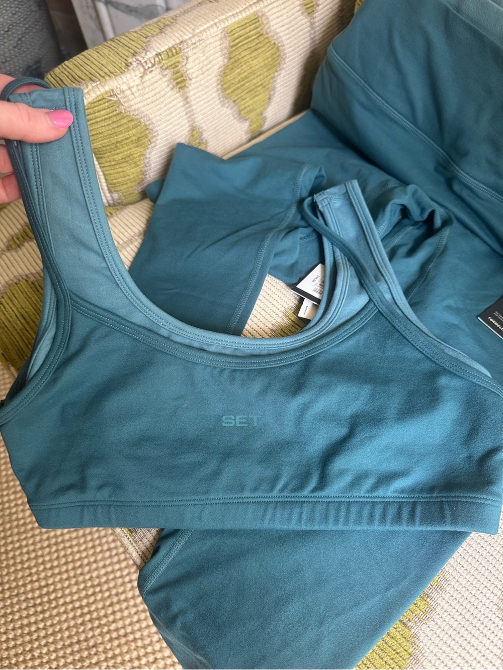 NWT SET Active teal formcloud layered set